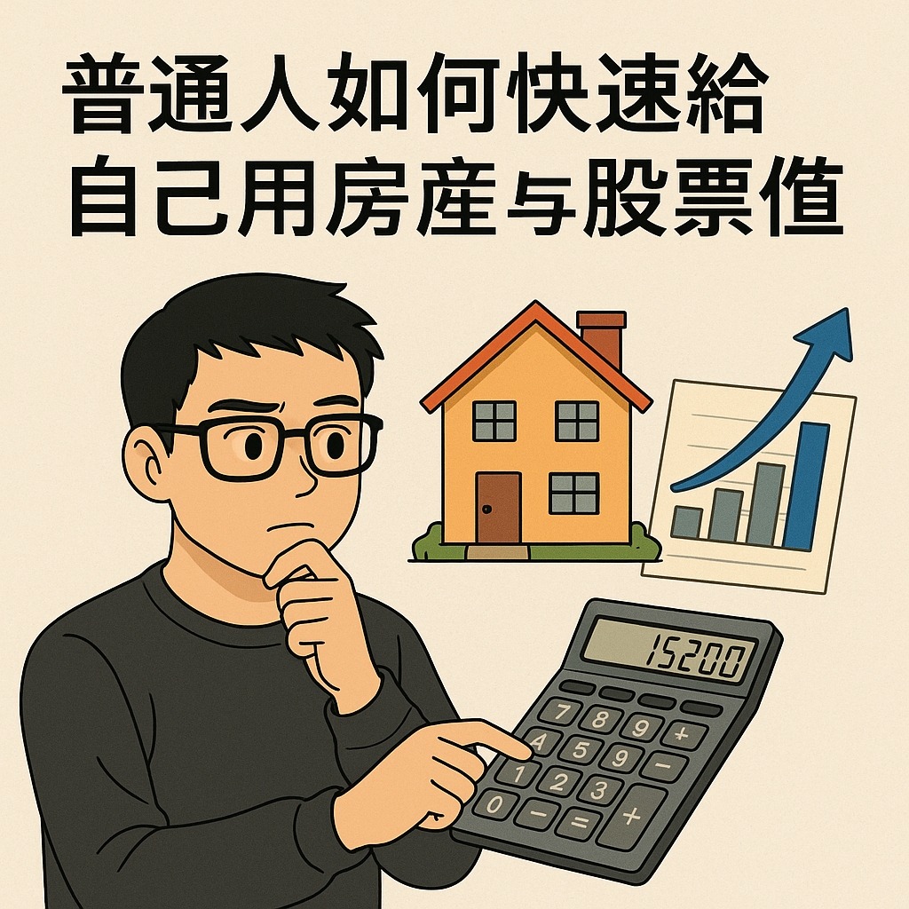 普通人如何快速给自己的房产与股票估值
