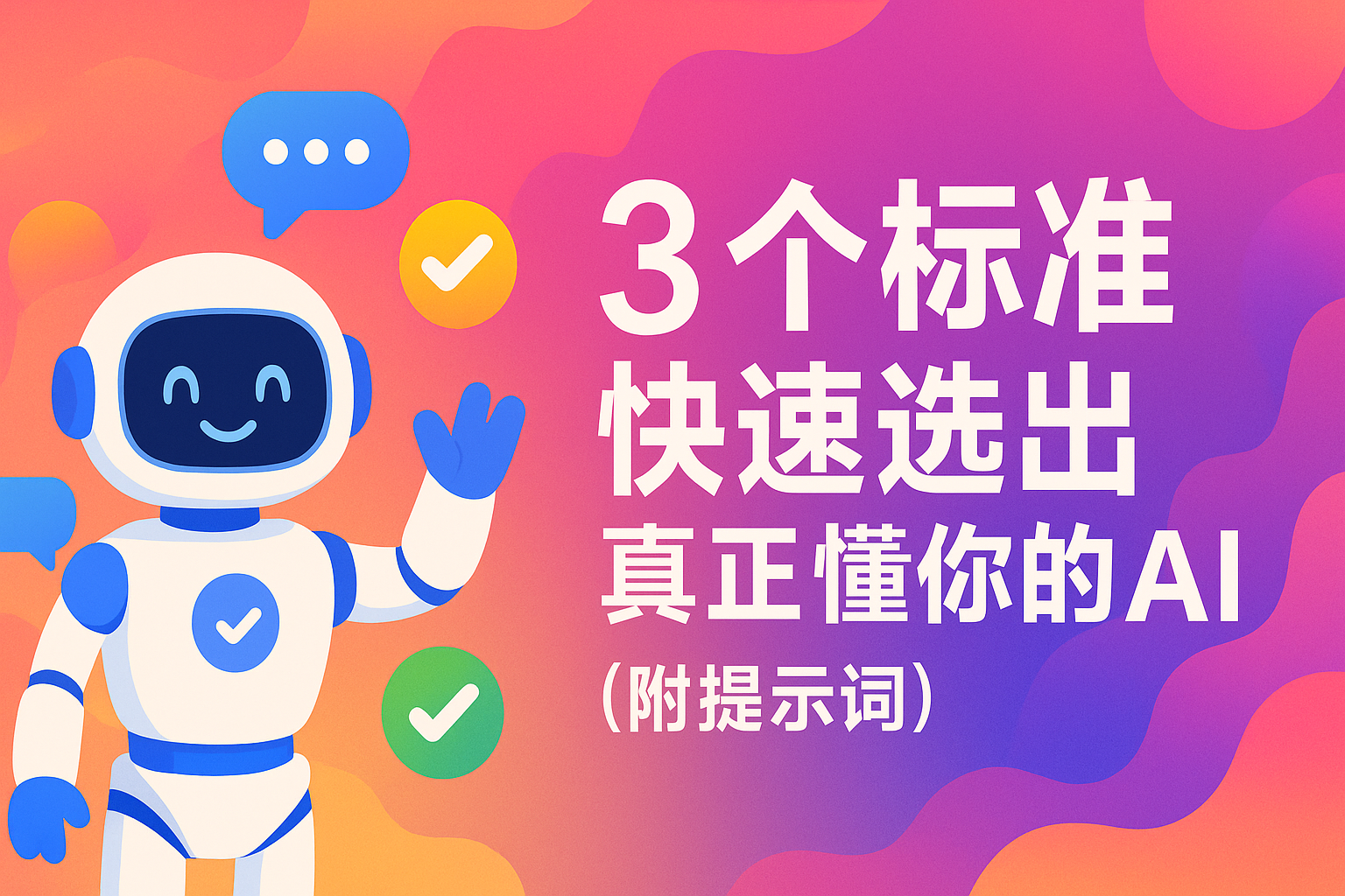 3个标准快速选出真正懂你的AI（附提示词）