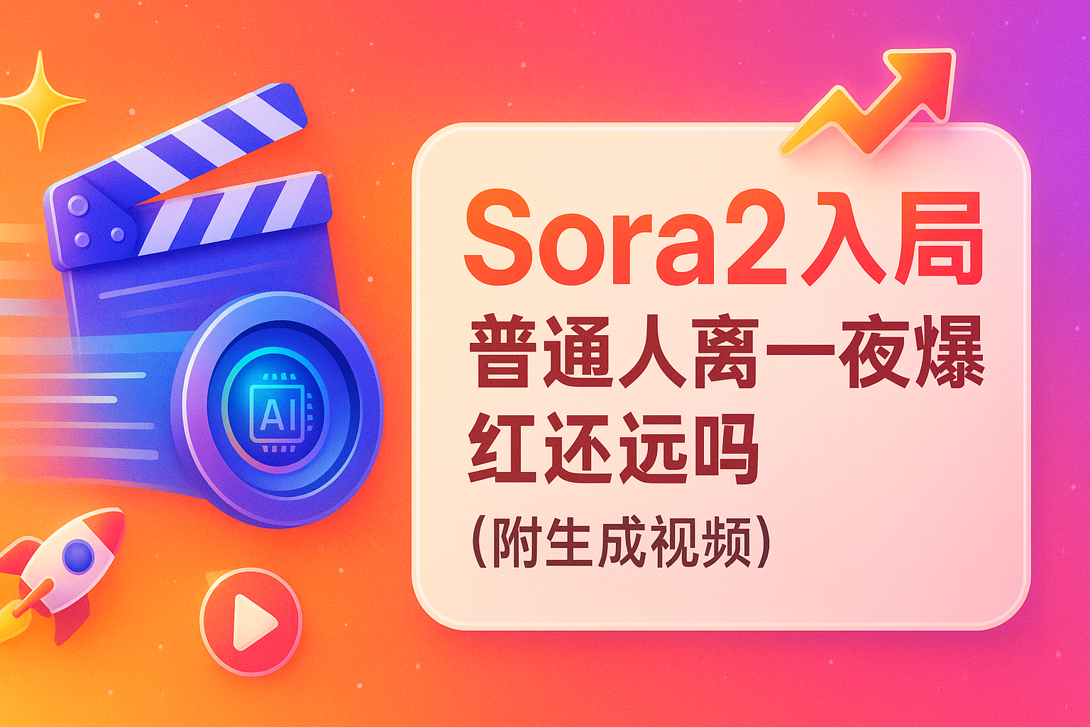 Sora2入局—普通人离一夜爆红还远吗