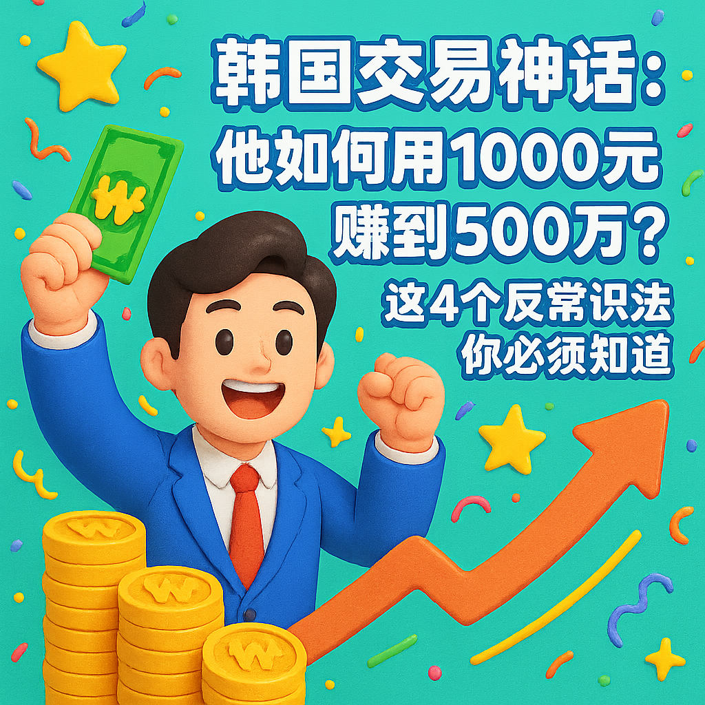 韩国交易神话：他如何用1000元赚到500万？这4个反常识法则你必须知道