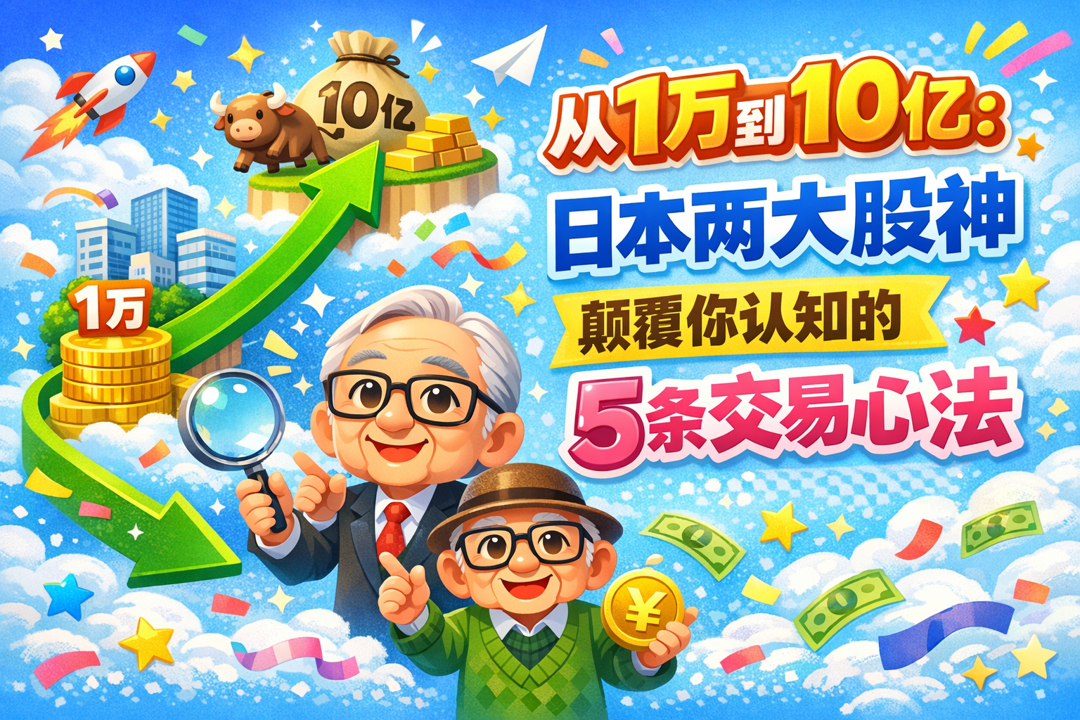 从1万到10亿：日本两大股神颠覆你认知的5条交易心法