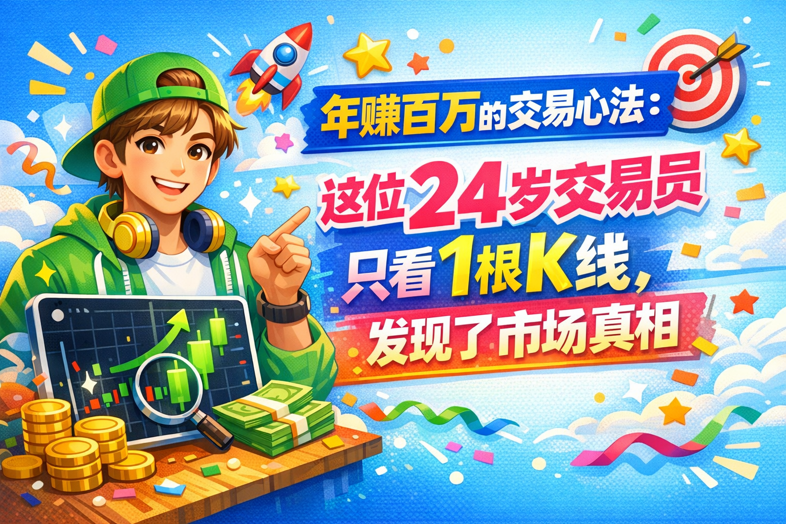年赚百万的交易心法：这位24岁交易员只看1根K线，发现了市场真相