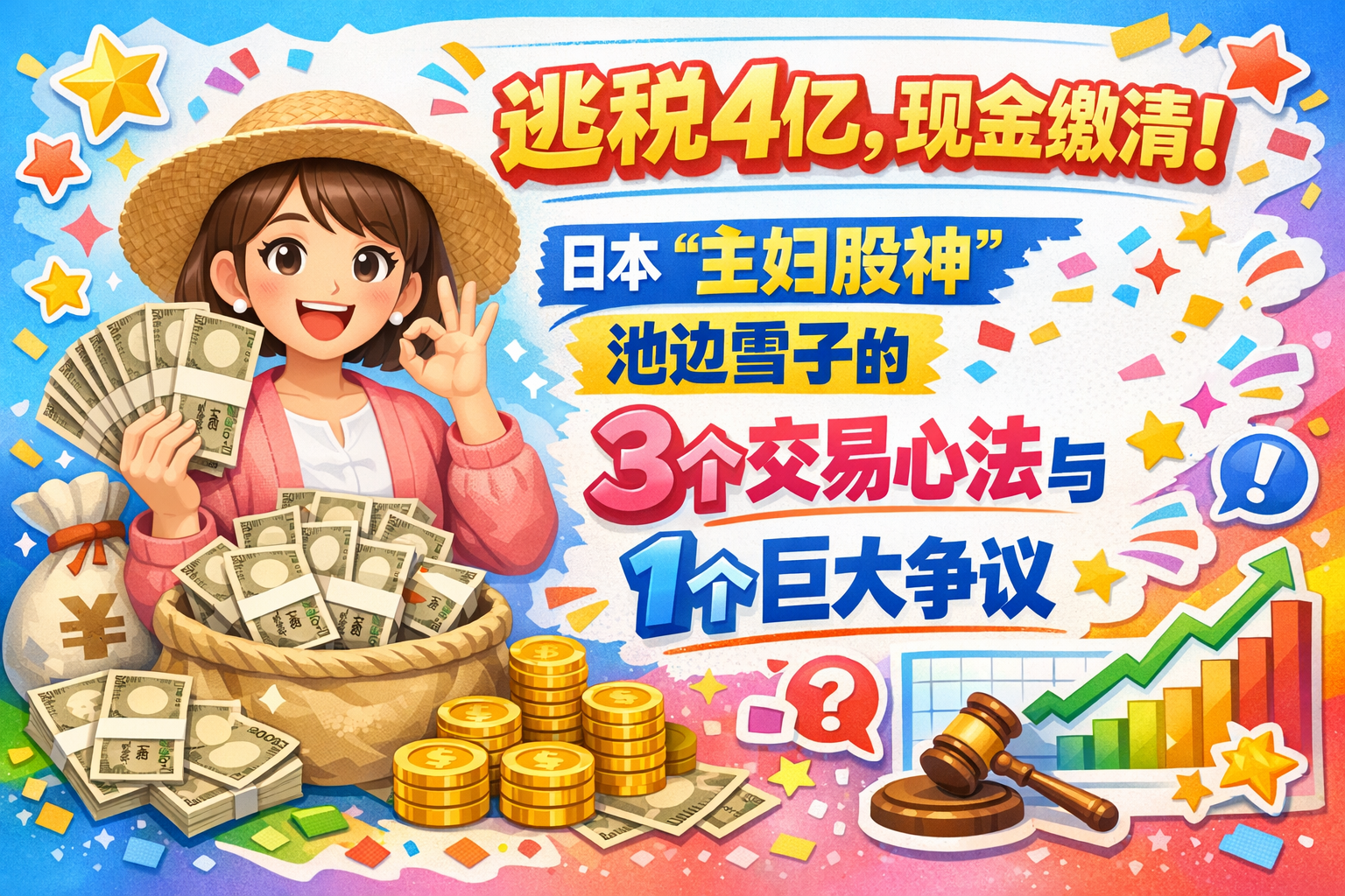 逃税4亿，现金缴清：日本“主妇股神”池边雪子的3个交易心法与1个巨大争议